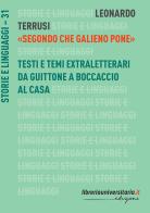 «Segondo che Galieno pone» di Leonardo Terrusi edito da libreriauniversitaria.it