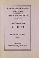 Studi di erudizione e d'arte (rist. anast.) vol.2 di Adolfo Borgognoni edito da Forni