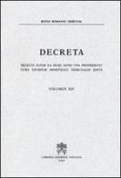 Decreta selecta inter ea quae anno 1996 prodierunt cura eiusdem Apostolici Tribunalis edita vol.14 edito da Libreria Editrice Vaticana