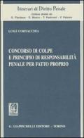Concorso di colpe e principio di responsabilità penale per fatto proprio di Luigi Cornacchia edito da Giappichelli