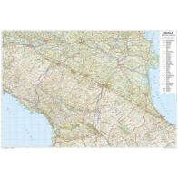 Emilia Romagna. Carta stradale della regione 1:250.000 (carta plastificata stesa con aste cm 120x81) edito da Global Map