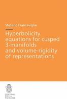 Hyperbolicity equations for cusped 3. Manifolds and volume. Rigidity of representations di Stefano Francaviglia edito da Scuola Normale Superiore