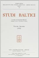 Studi baltici vol.2 edito da Olschki