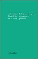 Discipline filosofiche (2007) vol.2 edito da Quodlibet