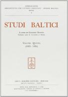 Studi baltici vol.5 edito da Olschki