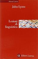 Lezioni di linguistica di John Lyons edito da Laterza