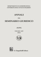 Annali del seminario giuridico dell'università di Palermo vol.64 edito da Giappichelli