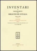 Inventari dei manoscritti delle biblioteche d'Italia vol.116 edito da Olschki