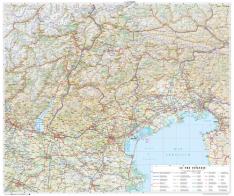 Tre Venezie. Carta stradale della regione 1:350.000 (carta murale plastificata stesa con aste cm 86x72) edito da Global Map