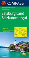 Carta stradale e panoramica n. 334. Salzburg Land, Salzkammergut 1:125.000. Ediz. bilingue edito da Kompass