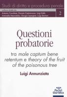 Questioni probatorie. Tra male captum bene retentum e theory of the fruit of the poisonous tree di Luigi Annunziata edito da Pacini Editore
