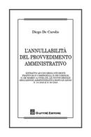 L' annullabilità del provvedimento amministrativo di Diego De Carolis edito da Giuffrè