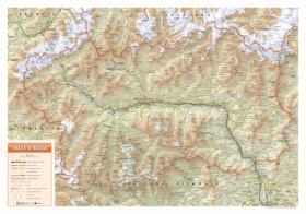 Valle d'Aosta 1:125.000 (carta in rilievo regionale) edito da Global Map