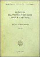Rendiconto dell'Accademia delle scienze fisiche e matematiche. Serie IV vol.48 edito da Liguori