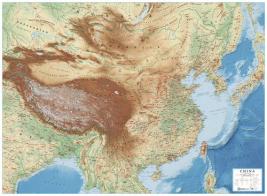 Cina. Scala 1:5.500 (carta murale plastificata stesa con aste cm 112x82) edito da Global Map