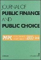 Journal of public finance and public choice. Economia delle scelte pubbliche (2000) vol. 2-3 di Domenico Da Empoli edito da Gangemi Editore