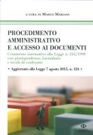 Procedimento amministrativo e accesso ai documenti di Marco Mariani edito da Nuova Giuridica