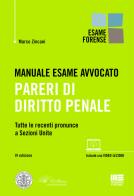 Manuale esame avvocato. Pareri di diritto penale di Marco Zincani edito da Maggioli Editore