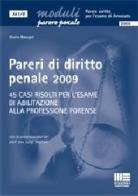 Pareri di diritto penale 2009 di Giulio Basagni edito da Maggioli Editore