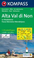Carta escursionistica e stradale n. 147. Alta Val di Non, Le Maddalene, P. Mendola. Adatto a GPS. Digital map. DVD-ROM edito da Kompass