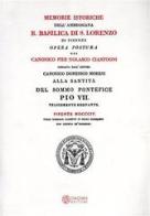 Memorie istoriche dell'Ambrosiana. Basilica di S. Lorenzo di Firenze di P. Nolasco Cianfogni edito da Pagnini