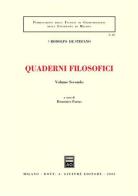 Quaderni filosofici vol.2 di Rodolfo De Stefano edito da Giuffrè