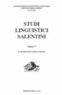 Studi linguistici salentini vol.37 edito da Grifo (Cavallino)