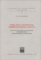 Storia della letteratura amministrativistica italiana vol.1 di Giulio Cianferotti edito da Giuffrè
