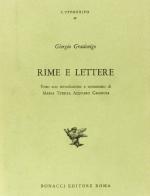 Rime e lettere di Giorgio Gradenigo edito da Bonacci