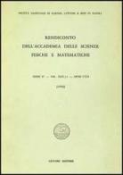 Rendiconto dell'Accademia delle scienze fisiche e matematiche. Serie IV vol.49 edito da Liguori