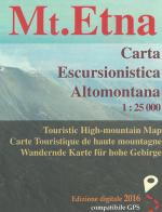 Monte Etna. Carta escursionistica altomontana 1:25.000 edito da Global Map