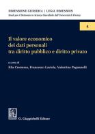 Il valore economico dei dati personali tra diritto pubblico e diritto privato edito da Giappichelli