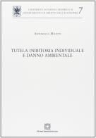 Tutela inibitoria individuale e danno ambientale di Antonella Miletti edito da Edizioni Scientifiche Italiane