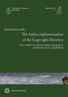 The Italian implementation of the Copyright Directive di Serena Serravalle edito da Edizioni Scientifiche Italiane
