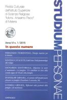 Studium personae. Rivista culturale dell'Istituto superiore di scienze religiose Mons. A. Pecci di Matera (2015) vol. 1 edito da Cantagalli