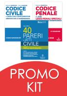 Kit esame avvocato speciale praticante 2022/2023: Codice civile-Codice penale-40 pareri di diritto civile di Dario Triolo, Roberto Garofoli, Maria Iannone edito da Neldiritto Editore