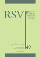 RSV. Rivista di studi vittoriani vol.49 edito da Solfanelli