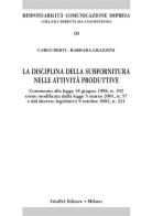 La disciplina sulla subfornitura nelle attività produttive. Commento alla Legge 18 giugno 1998, n. 192 come modificata dalla Legge 5 marzo 2001, n. 57... di Carlo Berti, Barbara Grazzini edito da Giuffrè