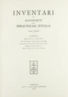 Inventari dei manoscritti delle biblioteche d'Italia vol.89 edito da Olschki