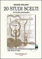 20 studi scelti di livello intermedio. Con DVD. Ediz. italiana, inglese, francese di Mauro Giuliani edito da Fingerpicking.net