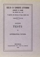 Antichi testi di letteratura pavana (rist. anast.) edito da Forni