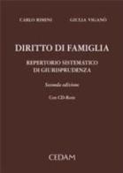 Diritto di famiglia. Repertorio sistematico di giurisprudenza. Con CD-ROM di Carlo Rimini, Giulia Viganò edito da CEDAM