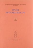 Studi petrarcheschi vol.9 edito da Antenore
