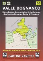 Valle Bognanco. Domodossola, Bognanco Fonti, San Lorenzo, Gomba, San Bernardo, Passo di Monscera 1:30.000 edito da Danilo Zanetti Editore