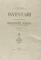 Inventari dei manoscritti delle biblioteche d'Italia vol.53 edito da Olschki