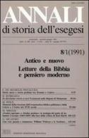 Annali di storia dell'esegesi (1991) vol.8.1 edito da EDB