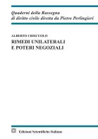 Rimedi unilaterali e poteri negoziali di Alberto Criscuolo edito da Edizioni Scientifiche Italiane