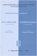 Giornate di studio in onore di Jean Carbonnier (13 ottobre 2000), Winfried Hassemer (20 ottobre 2001) edito da Giappichelli