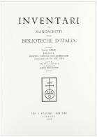 Inventari dei manoscritti delle biblioteche d'Italia vol.79 edito da Olschki