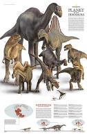 Dinosauri nel continente Gondwana. Carta murale edito da Libreria Geografica